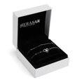 thumbnail image 2 of SERASAR 925 Sterling Silver Anklet "Heart" with 18k Gold Plating, Black, Including Gift box, 2 of 5
