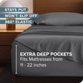thumbnail image 2 of Bare Home 22" Extra Deep Pocket Sheet Set - Premium 1800 Collection - Ultra-Soft - Twin XL, Gray, 2 of 8