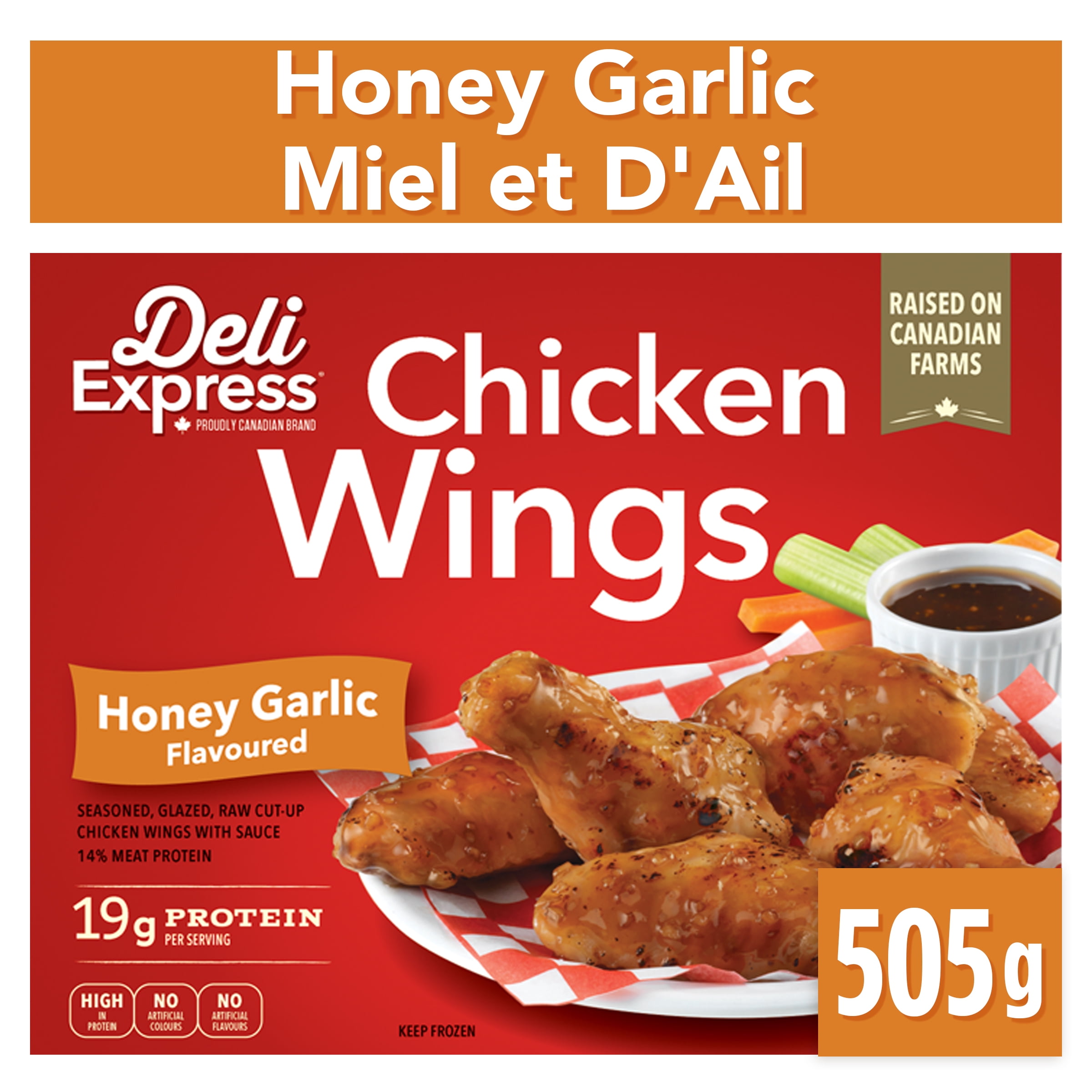 Ailes de poulet à la saveur de miel et d'ail Deli Express Ailes de poulet à la saveur de miel et d'ail Deli Express