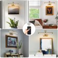 thumbnail image 2 of Battery Picture Lights for Wall, Rechargeable Gallery Light Wireless Art Display Lights with Dual-Rods Swing Arm Brass Painting L, 2 of 9