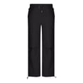 thumbnail image 4 of Black Ruched Ripped Paperbag Straight Leg Elastic Waist Distressed Plain Long Leg Wild Cargo Workout Athletic Lounge Running Pants for Man Summer Fall Pants Man 2025 M, 4 of 9