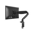 thumbnail image 3 of Single Computer Monitor Arm with 2 USB Ports adjustable height universal VESA mount lcd holder sit stand-up standing desk accessory organizer one screen swivel pan tilt screens black, 3 of 9