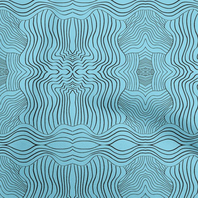 oneOone Rayon Aqua Blue Fabric Moire Sewing Craft Projects Fabric Prints By Yard 56 Inch Wide