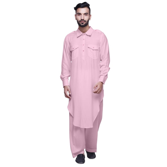 Atasi Kurta Pathani à Manches Longues Pyjama Kurta Indien Long Pyjama pour Hommes
