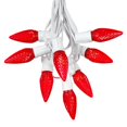 thumbnail image 1 of Novelty Lights 25 Foot C9 LED Red Christmas String Light Set, White Wire, 1 of 5