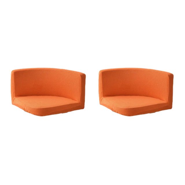 kurtrusly Trilateral Chair Covers Wide Application And Strong Elastic Chair Protection Made Easy Polyester Cover Chairs Decoration Orange 2Set