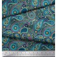 thumbnail image 3 of Soimoi Polyester Crepe Fabric Floral & Paisley Print Sewing Fabric Yard 42 Inch Wide, 3 of 5