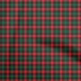 thumbnail image 1 of oneOone Georgette Viscose Red Fabric Check Sewing Material Print Fabric By The Yard 42 Inch Wide, 1 of 4