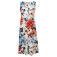 thumbnail image 4 of Ovzne Robes d'Été pour Femmes Robe Femme Mode pour Femmes Vacances Été Couleur Unie Sans Manches Fête Plage Robe Robe pour Femmes Imprimée Liquidation, 4 of 6