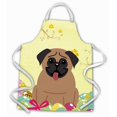 thumbnail image 1 of Carolines Treasures BB6005APRON Easter Eggs Pug Brown Apron, 1 of 4