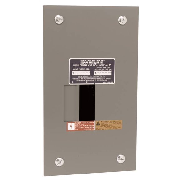 Homeline Square D HOM24L70F Centre de Charge, 120/240 VAC, 70 A, Patte Principale