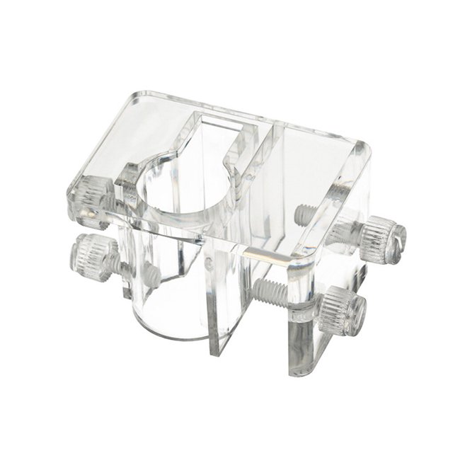 Transemion Aquarium Fish Tank Filter Holder Fix Bracket Hook Water Hose Holder transparent 60x35mm 1Set