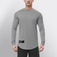 thumbnail image 2 of WEAIXIMIUNG Noël Homme Automne Hiver Décontracté Brossé Col Rond Manches Longues Chemise de Base Haut Blouse, 2 of 9