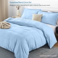 thumbnail image 2 of 900 TC 100% Egyptian Cotton Duvet Cover Zipper Closur Ultra Soft Durable and Fade Resistant Solid Pattern, 2 of 8