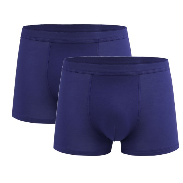 Jamicy Men's Boxer Briefs Gift for Men Men's Underwear Boxer Briefs 2 Pack Basic Solid Color Soft Comfortable Breathable High Elasticity