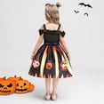 thumbnail image 5 of KAWELL Robe de Costume de Citrouille d'Halloween pour Fille avec Sac pour 3-12 Ans, 5 of 5