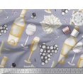 thumbnail image 3 of Soimoi polyester Crepe Fabric Grapes,Wine Glass & Bottle Print Sewing Fabric Yard 52 Inch Wide, 3 of 3