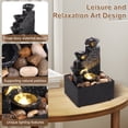 thumbnail image 3 of Indoor Water Fountain Tabletop Fountain 4 Level with Audible Calming Waterfall Sounds with Soft Lights, 3 of 9