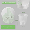 thumbnail image 3 of 6 Inch Transparent Plastic Garden Pots Self Watering , 10 Pack Plastic Nursery Plant Pots with Deep Reservior, 3 of 7