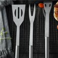 thumbnail image 3 of fastboy 3PCS en Acier Inoxydable Barbecue Outil Ensemble Antiadhésif Spatule Fourche Pince Barbecue Ensemble, 3 of 8