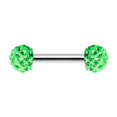 thumbnail image 3 of Pair of Nipple Rings Piercing Barbell w/ Ferido CZ Gem Ends - 9 Colors Available, 3 of 9