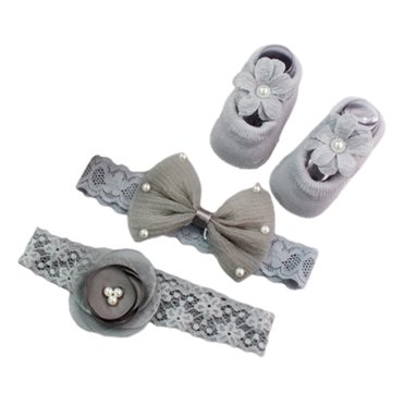 Ketyyh-chn99 Chaussettes pour Bébé Chaussettes pour Filles Chaussettes Nœud Chaussures pour Nourrisson Ensemble 3 Pcs (C, Taille Unique) Chaussettes pour Bébé