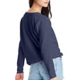 thumbnail image 3 of Hanes Womens ComfortSoft EcoSmart Crewneck Sweatshirt, 2XL, Navy Heather, 3 of 7