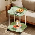 thumbnail image 4 of Table d'Appoint Portable à Roulettes avec Tablette de Rangement - Chariot Mobile pour Chambre, Salon Ou Bureau, 4 of 6