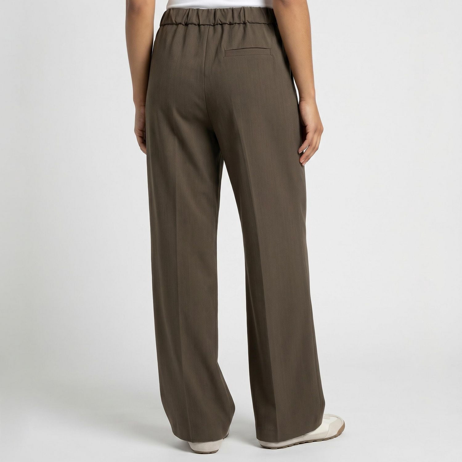 Devoted Pantalon à jambes larges, plissé, nouer sur le devant, tailles TP TG