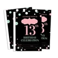 thumbnail image 1 of Darling Souvenir Black Birthday Invitation Card Printable Fill or Write In Blank Invites Party Supplies Pack Of 28 5 x 7 Inches, 1 of 5