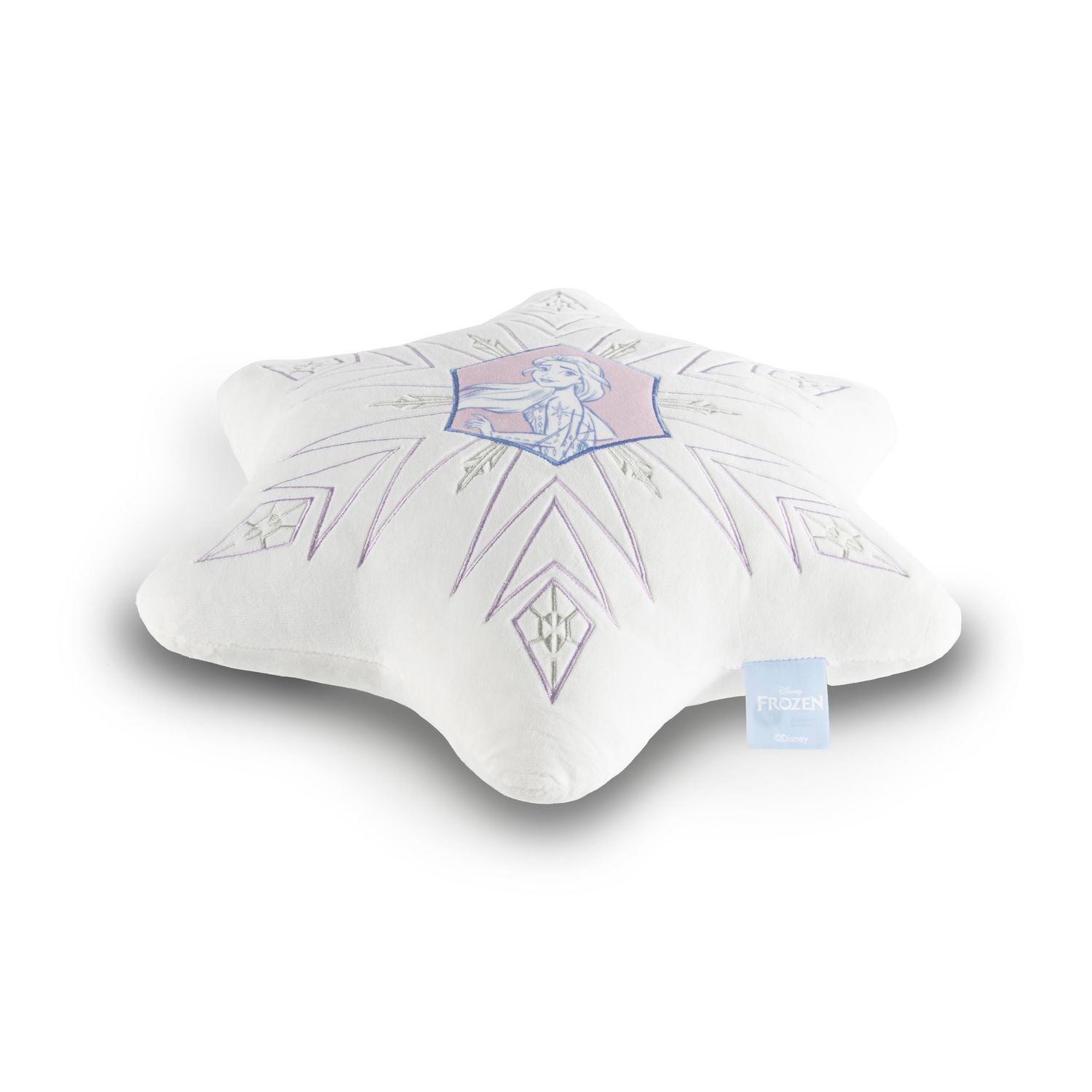 Frozen Oreiller Décoratif en Forme de Flocon de Neige pour Enfants, 40.6 cm Flocon de Neige Blanc