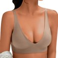 thumbnail image 1 of Timegard Womens Bras Adjustable Strap Wireless Deep V Neck Smoothing Full Support Comfort Everyday Bra, 1 of 6