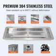thumbnail image 4 of Ourlova Superior Stainless Steel Fire Pit Igniter Kit 48x14 Inch Rectangular Drop In Pan 14inch silver, 4 of 7