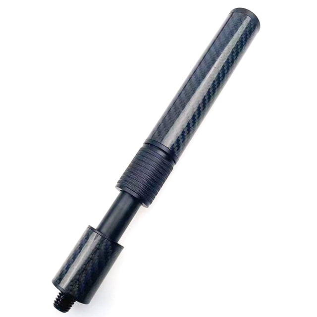 yeacher Rallonge Réglable en Fibre de Carbone de Qualité Supérieure avec Embout de Balle pour Mezz, Predator, Cuetec - 240-355 mm, Noir, Comprend un Sac de Rangement en Velours