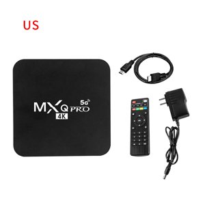 Intelligent TV boîte 4K WiFi TV Boîte intelligente TV Boîte Télécommande sans fil Set Haut de la boîte Télécommande TV Remplacement accessoire pour Android, US Connecteur