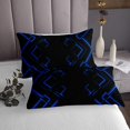 thumbnail image 3 of Erosebridal Modern Geometric Coverlet Set Queen, Blue Bedding Set, Futuristic Abstract Decor, 3pcs, 3 of 5