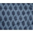 thumbnail image 4 of oneOone Polyester Lycra Grayish Blue Fabric Geometric Line Ikat Craft Projects Decor Fabric Printed By The Yard 56 Inch Wide, 4 of 4