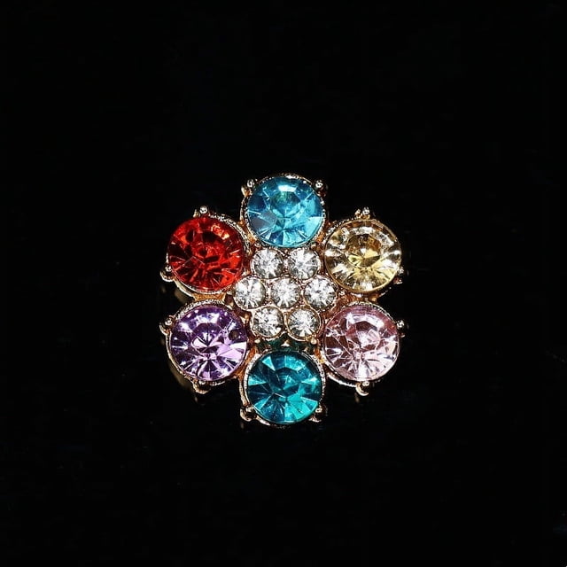 TopLLC Rhinestone Button Covers Rhinestone Button For Women Detachable Shirt Button Clips Buttons Jewelry Crystal Fancy Buttons For Clothing Decorative Buttons Plastic diamond jewelry