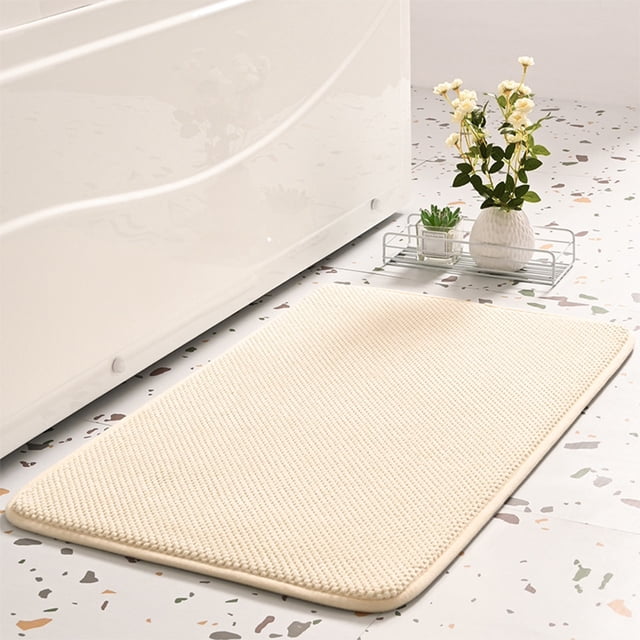Laundry Room Rugs and Mats Thick Striped Memory Foam Bath Rugs, Soft Absorbent Velvet Bathroom Mats, Non-Slip Bottom , Machine Washable Bathmat, Carpet Rug Room Decoration for Wash Floor