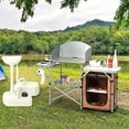 thumbnail image 3 of Gymax Support de Grillade Pliable pour Cuisine Extérieure, Table de Camping Portable, Table de BBQ, 3 of 10