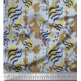 thumbnail image 1 of Soimoi Brown polyester Crepe Fabric Leopard & Wild Animal Skin Print Sewing Fabric BTY 52 Inch Wide, 1 of 3