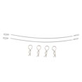 thumbnail image 1 of fastboy Metal Clip R Pin Rod With Anti-lost Rope For Convenient Connectivity Anti-lost Car Shell Rope silver 1:10 1 Pc, 1 of 6