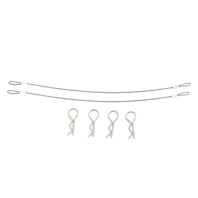 fastboy Metal Clip R Pin Rod With Anti-lost Rope For Convenient Connectivity Anti-lost Car Shell Rope silver 1:10 1 Pc