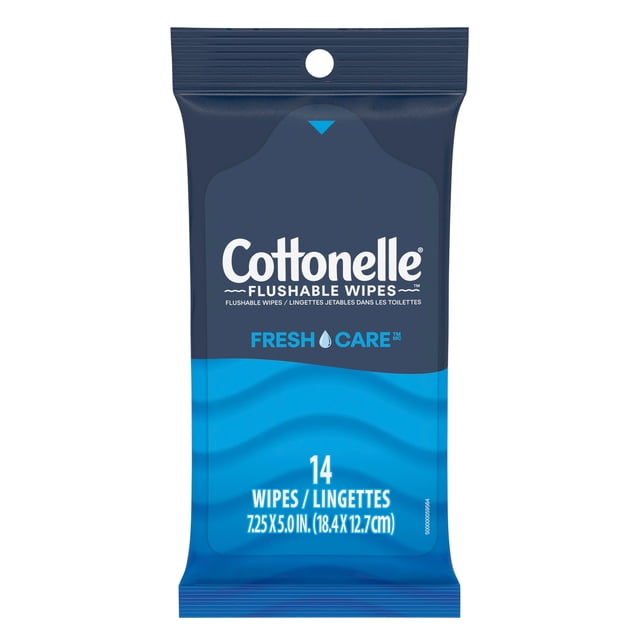 Cottonelle Fresh Care Lingettes Humides Jetables dans les Toilettes de Voyage