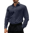 thumbnail image 1 of Admvng Compression Shirt Men Solid Wrinkle-Free Long Sleeve Regular Fit Button Down Shirt S-2XL, 1 of 7