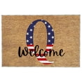 thumbnail image 2 of 4th of July Door Mat Outdoor,Independence Day Welcome Doormat, 4th of July Coir Doormat with Non Slip Backing ,Patriotic Mat Star Front Porch Rugs For Home Entrance 4th of July Decoration,(15*24"), 2 of 2