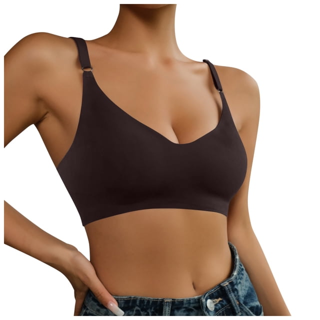 Kcodviy Seamless Girls' Bra Beautiful Womens Bras Pack Back Gathers Comfortable Ladies Bra's for Women without Rims