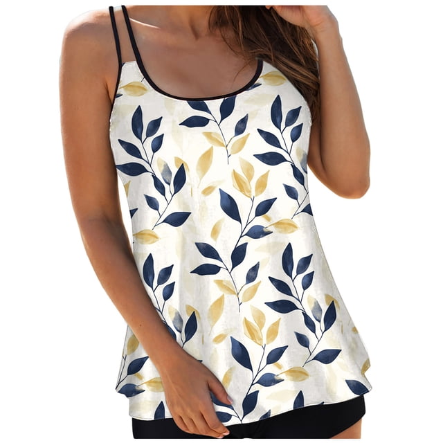 adviicd Bathing Suit Top Womens Flowy Tankini Tops Only - Modest Bathing Suit Loose Fit Swimsuit Swim Tops No Bottom 2026(Beige,XXL)