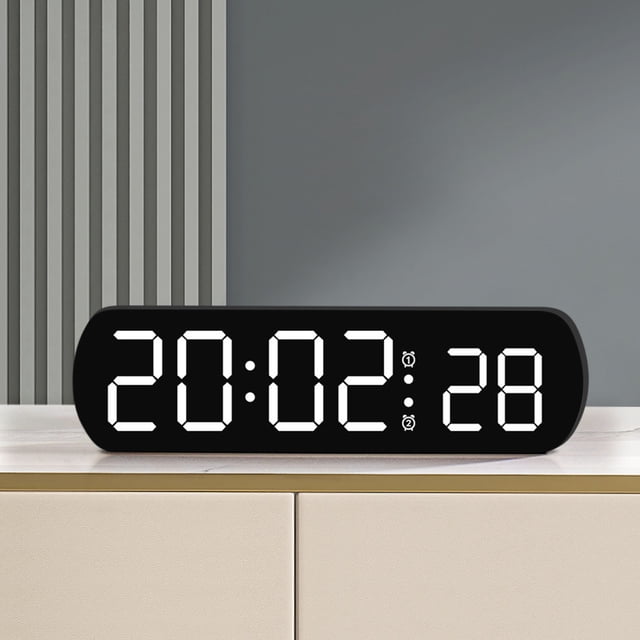 Yhmxh Electronics Horloge Électronique Maison Intelligente Réveil LED Multifonctionnel Affichage de la Température en Secondes Saut Compte à Rebours Réveil de Chevet