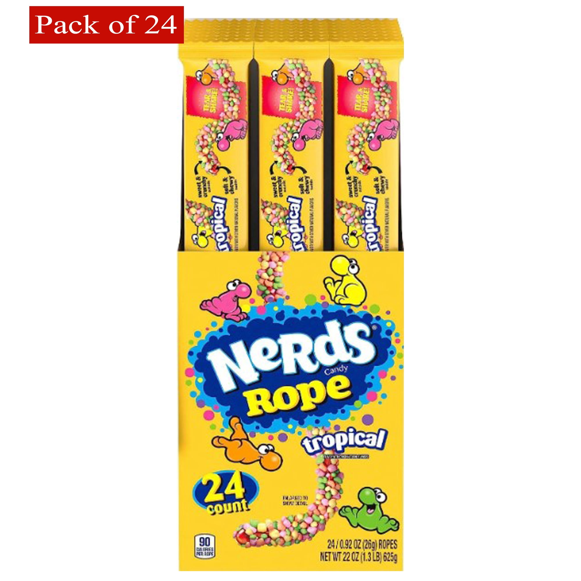 Nerds Rope Tropical Candy, 26g (0.92oz) - Pack of 24